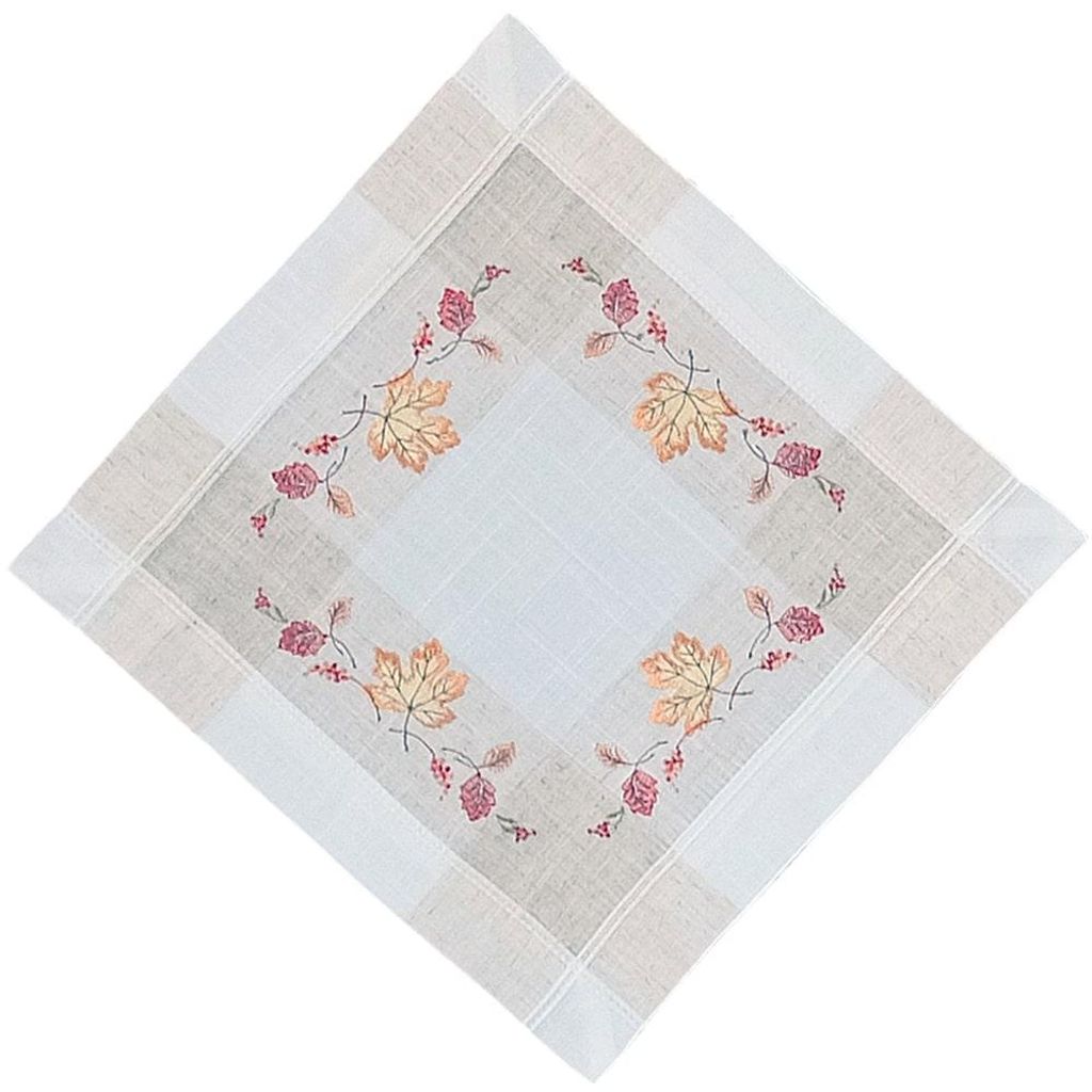 Tovaglia MELINA foglie autunno colorate poliestere lino 35 Immagine del prodotto 