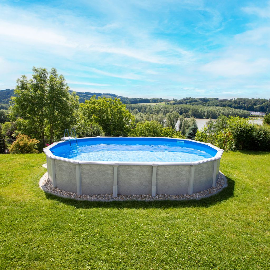 Steinbach Stahlwand Swimming Pool Set "Grande oval" 732 x 366 x 135 cm ohne Zubehörset