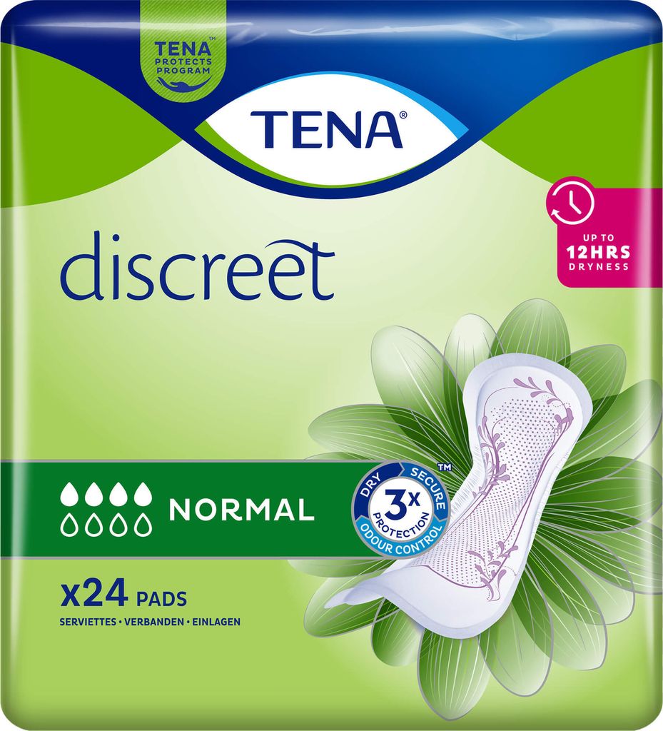 TENA Discreet Normal Inkontinenzeinlage | Packung (24 Produktbild 