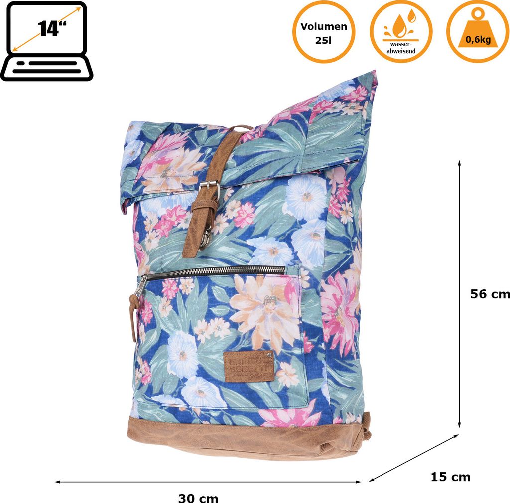 Großer Herren Damen Rucksack Kurierrucksack Laptop Tablet Fach Schule Uni Arbeit Marineblau