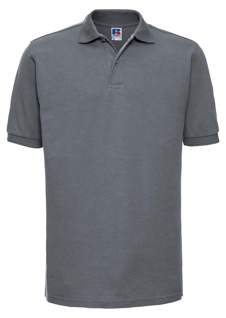 Russell Herren Ripp Polo-Shirt, Kurzarm FK708 (L) (Grau)