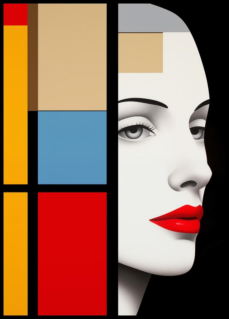 Plakat 64x90cm Geometrischer Blick in die Ferne