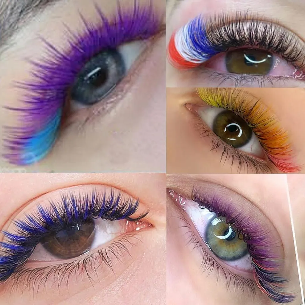 Ciglia colorate 8-13 mm, Curl D, 12 strisce, BEIGE - 15