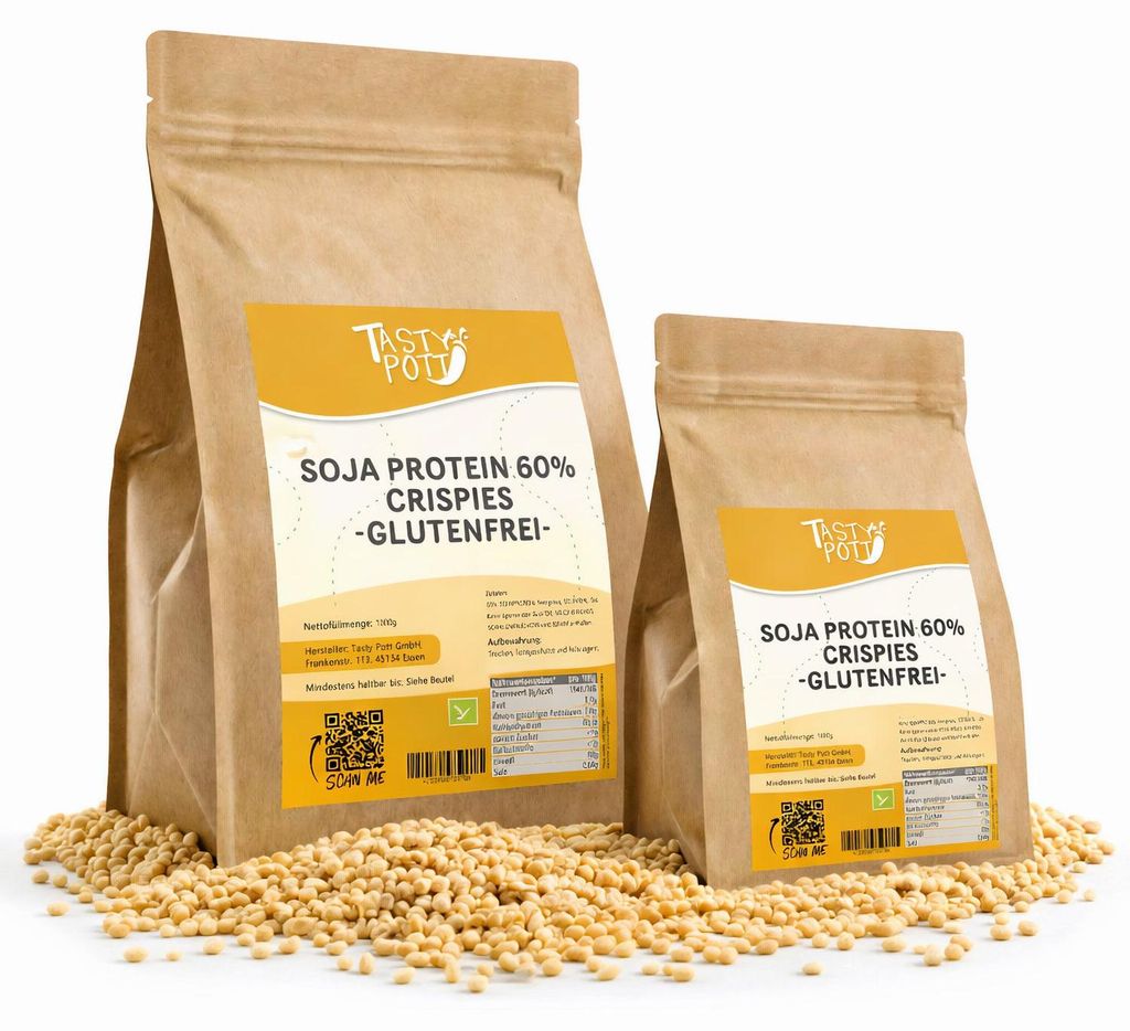 Tasty Pott Protein Soja Crispies mit 60% Eiweiß - im Beutel Produktbild 