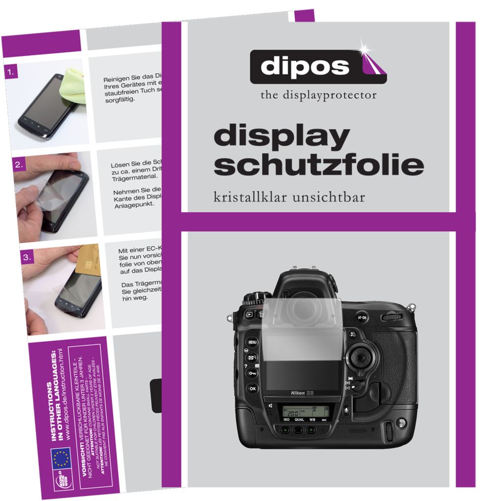 6x Displayschutzfolie für Nikon D3 Schutzfolie Klar Folie Displayfolie 