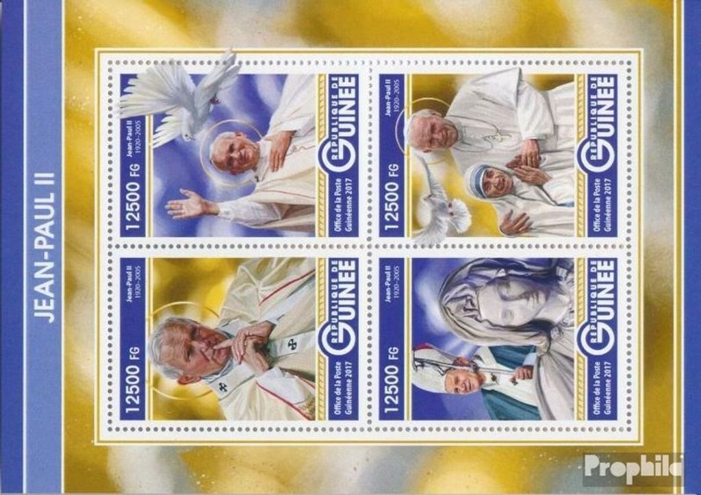 Briefmarken Guinea 2017 Mi 12391-12394 Kleinbogen (kompl. Produktbild 