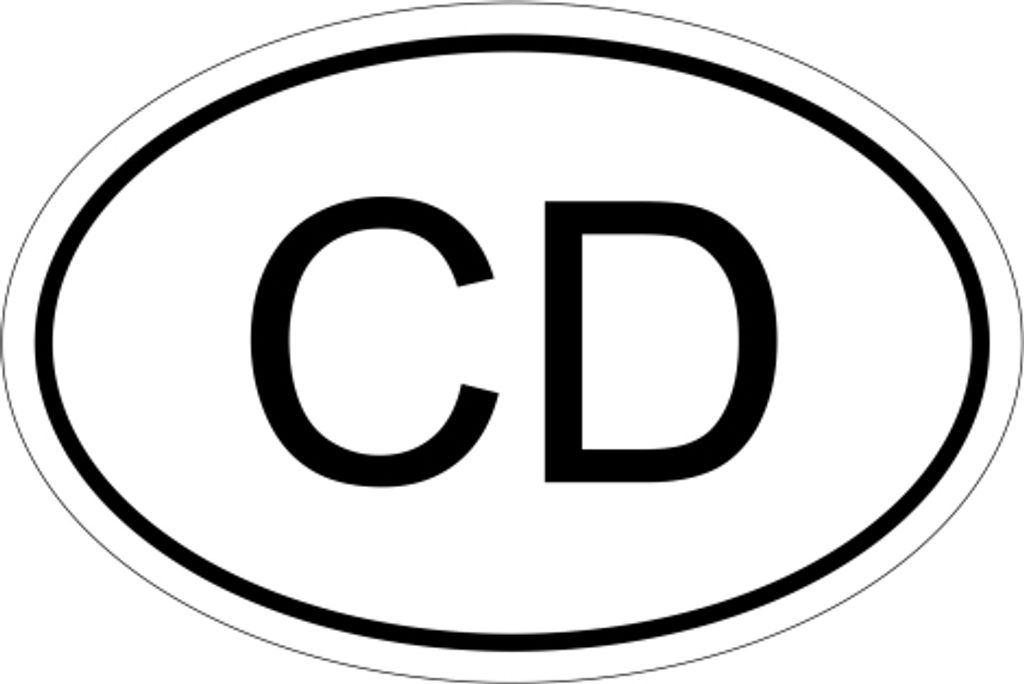 Kiwistar - Autoaufkleber - 10x6,6 cm - außen klebend - Kongo CD 10 x 6,6cm Autoaufkleber Sticker Aufkleber KFZ Flagge Fahne
