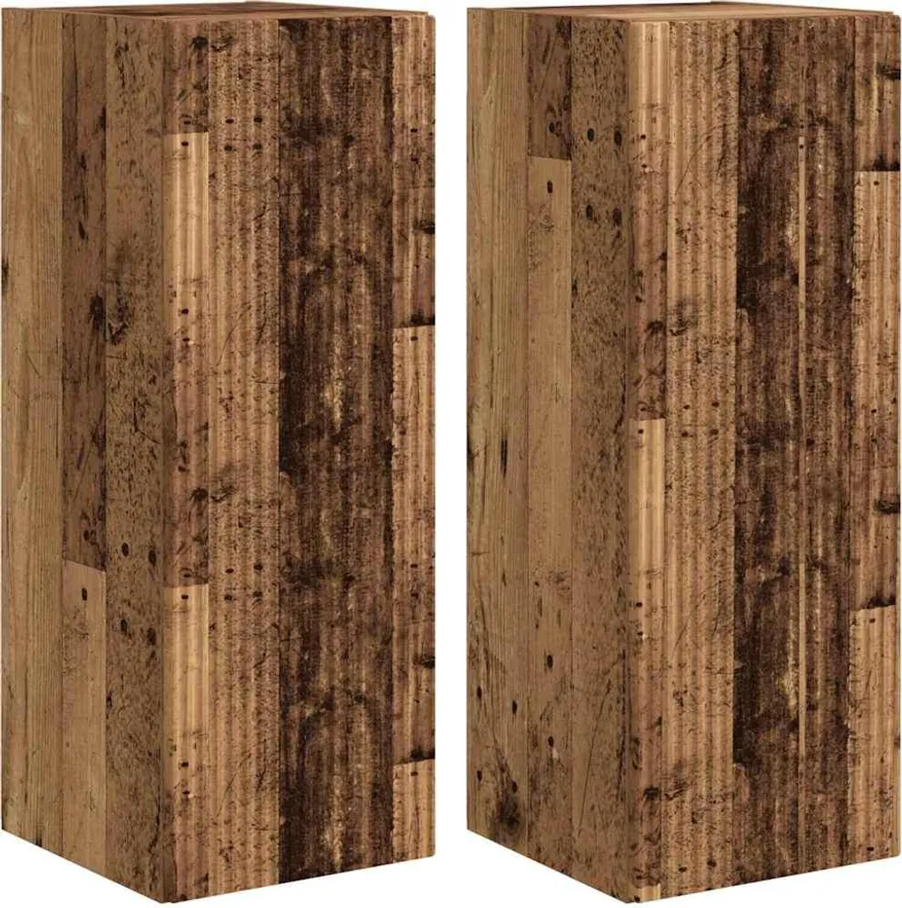 SYFAX™ Mobile TV da parete 2 pcs Legno vecchio 30 x 31 x 80 cm