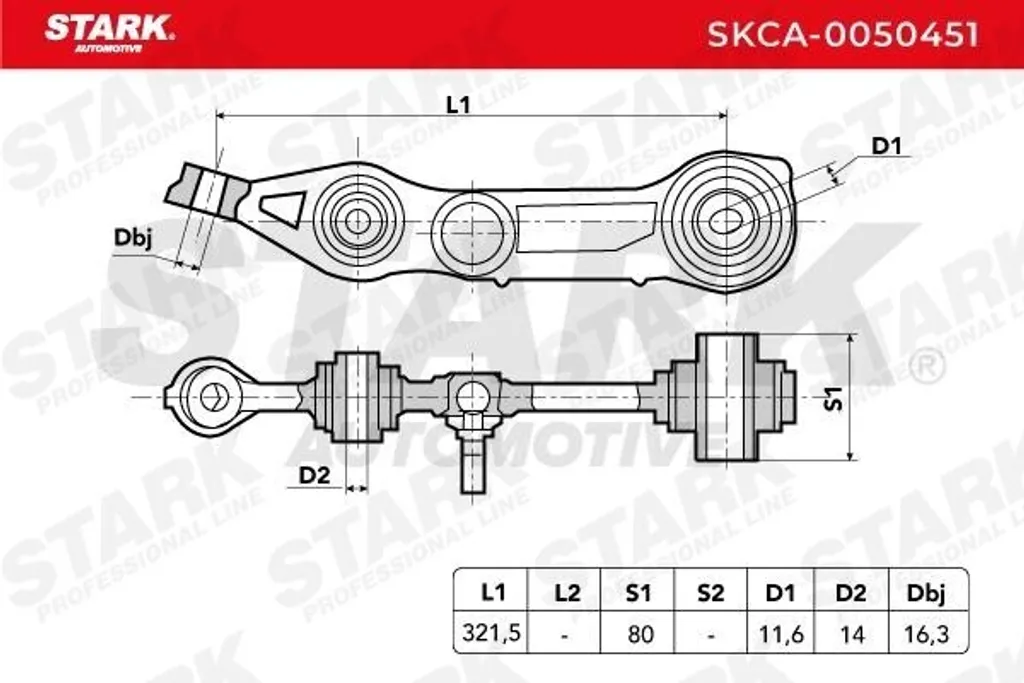 Bras de suspension STARK SKCA-0050451 pour Mercedes Classe E W211 S211