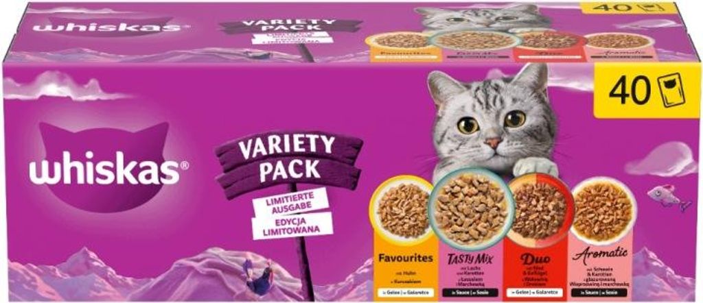 WHISKAS Variety Pack Nassfutter für Katzen in Soße und Produktbild 