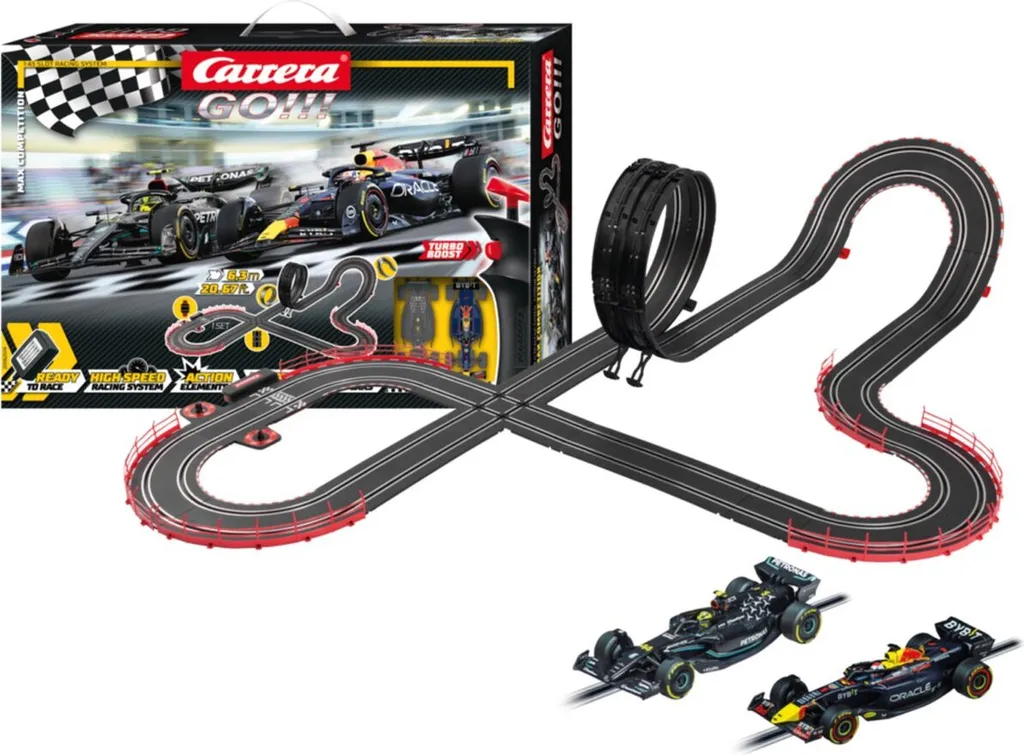 Circuit de Voiture Électrique Carrera GO Max Competition - Pack de 6,3m