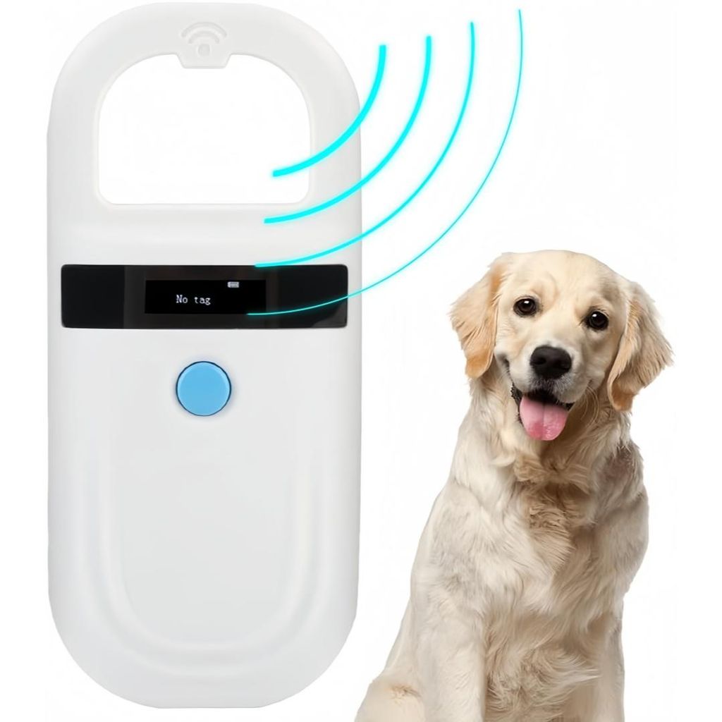 Tragbarer Tiermarkenleser, Wiederaufladbarer Haustier-Mikrochip-Scanner, Datenspeicherung, Tierchip-Scanner für Haustiere, Nutztiere, Wildtiere
