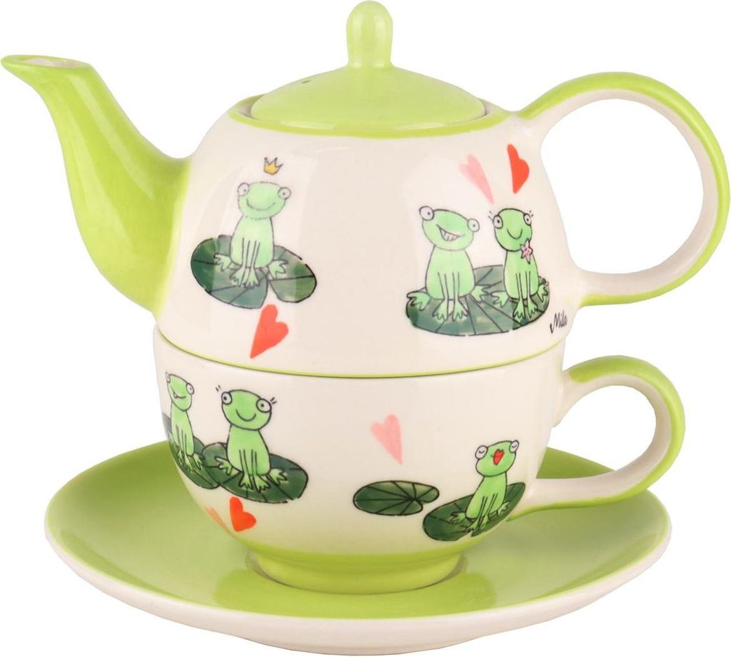 Mila Keramik Tee-Set Tea for One Love is in the Air