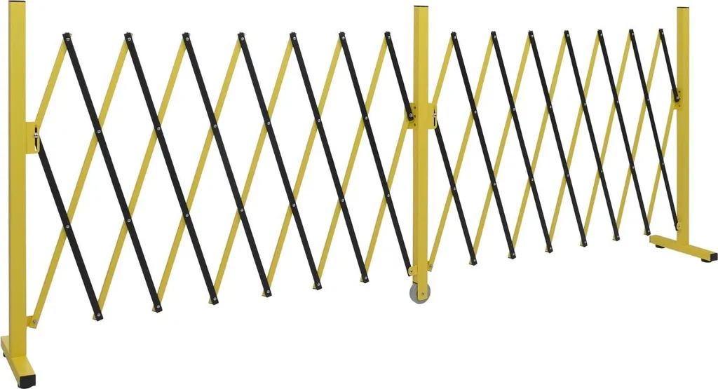 Barrière de sécurité accordéon aluminium 4m pour délimitation de zone