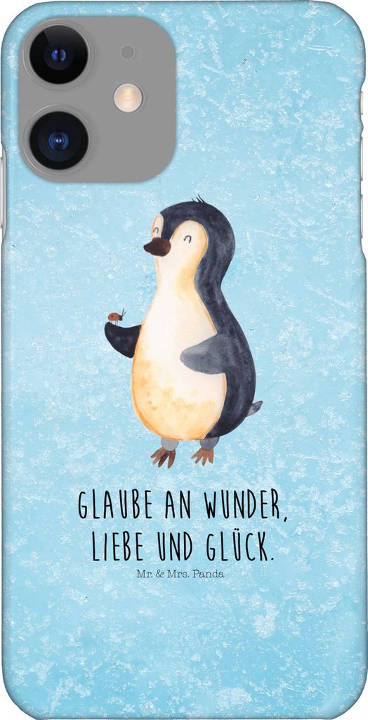 Mr. & Mrs. Panda Iphone 11 Handyhülle Pinguin Marienkäfer - Eisblau - Geschenk, Pinguine, Hülle, Aufmerksam, Liebe, Kleine Wunder, Cover, Handy ...