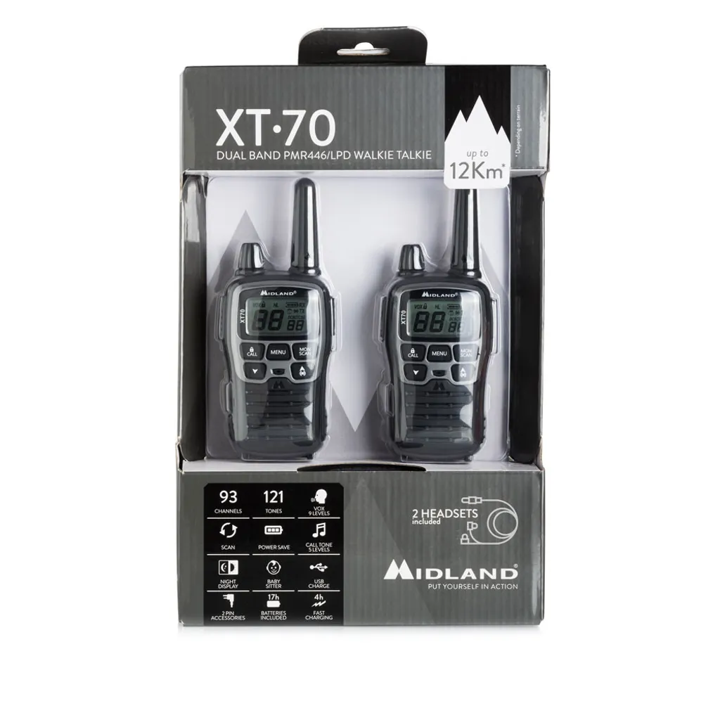 Midland XT70 Radio PMR446 avec Charge Rapide USB et 24 Canaux - 7