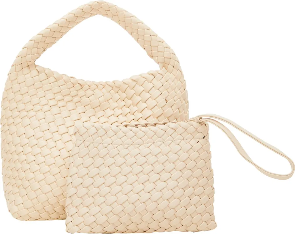 SIDONA Sac à main femme blanc laine - Modèle élégant en cuir souple