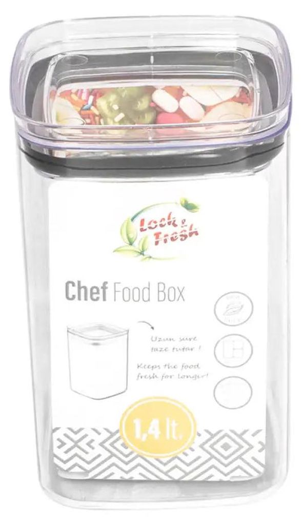 Quadratische Lunchbox 1,4 l mit Silikondichtung Produktbild 