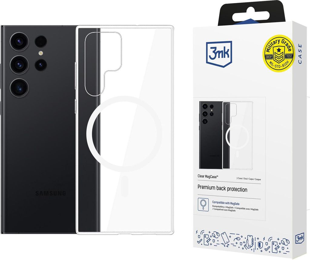 A product image showing a smartphone case and its packaging.