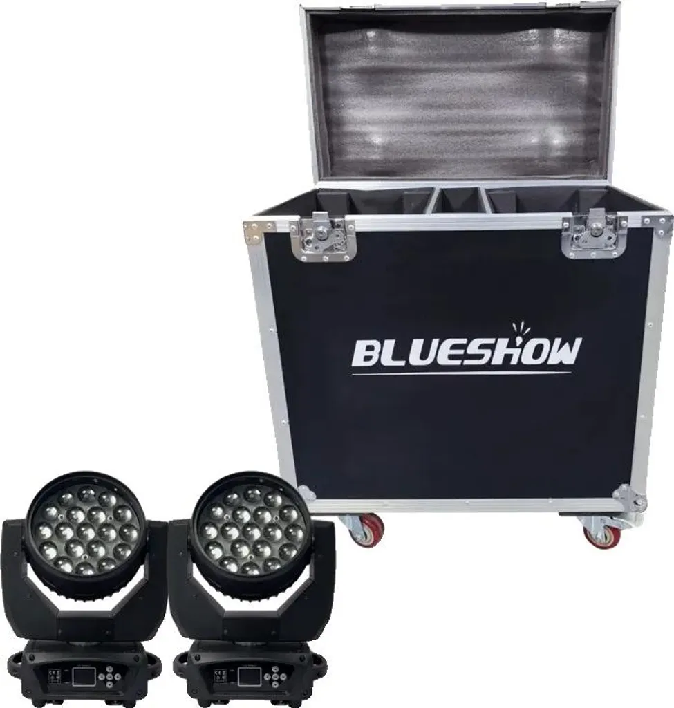 Pack LED Zoom Wash DMX en Flight Case pour un transport sûr sans casse