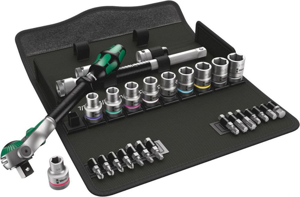 Wera 8100 SC 9 Zyklop Speed-Knarrensatz, 1/2"-Antrieb, zöllig, 28-teilig