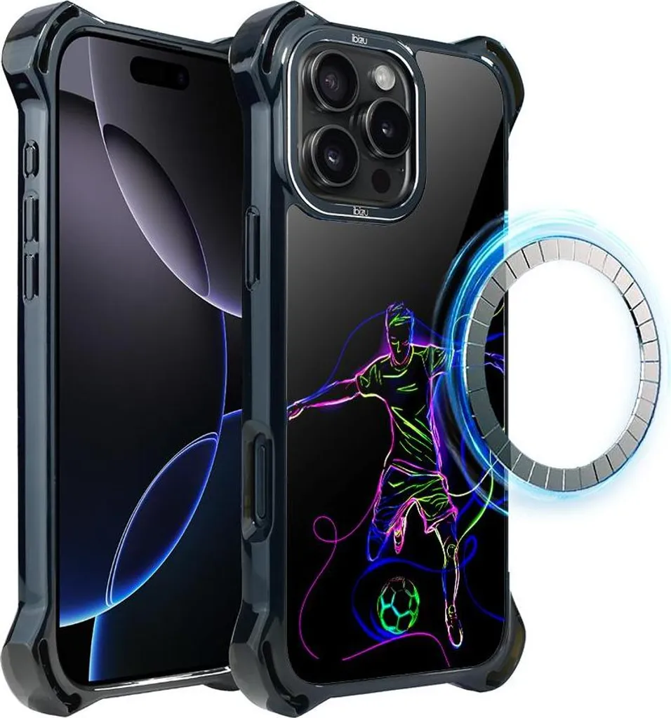 Custodia iPhone 16 Pro Max IBIZU DropGuard Ultra MagSafe - Power of Football