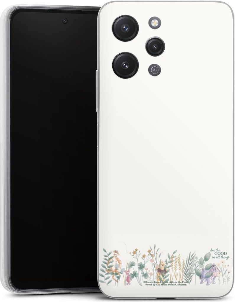 DeinDesign Slim Hülle für Xiaomi Redmi 12 Silikon Case Ultra Dünn Handyhülle Disney Winnie Puuh Eukalyptus