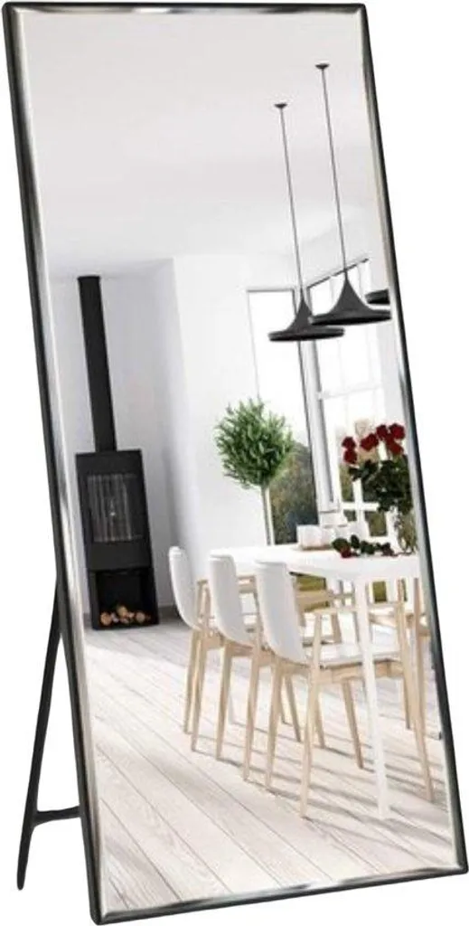 Psyché moderne 165x60 cm : Grand miroir de sol sur pied pour dressing