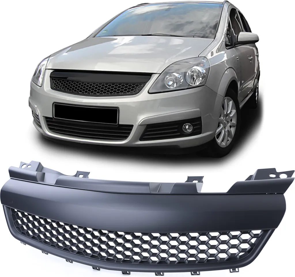 Grille de Calandre Sport Noire pour Opel Zafira B 2005-2008 sans Sigle