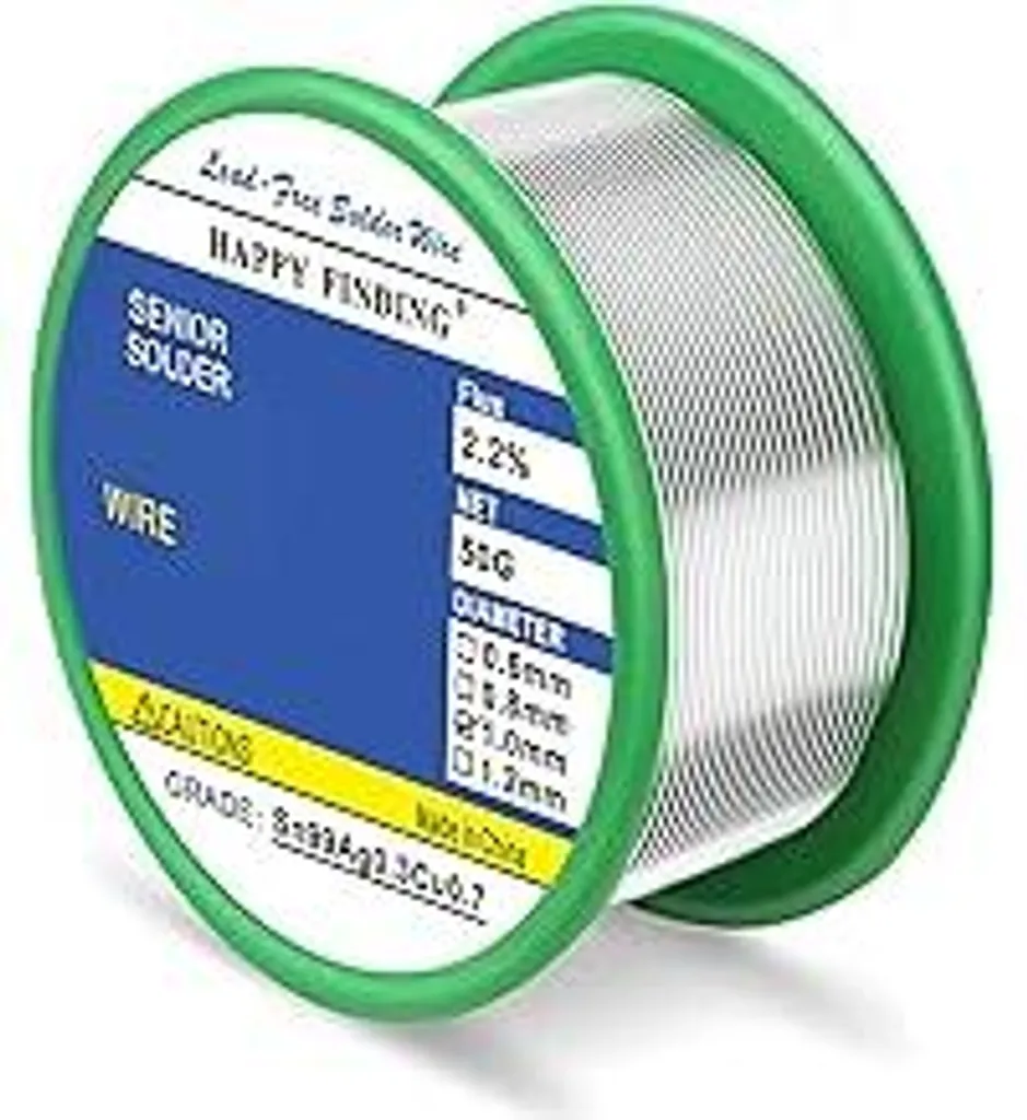 Stagno per Micro-Saldature Sn99 Ag0,3 Cu0,7 Argento 1mm 50g