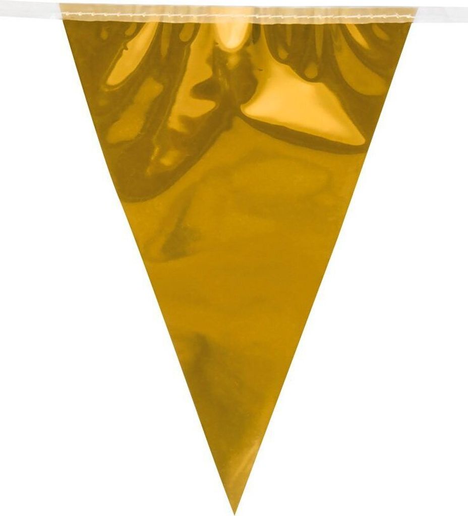 Riesenwimpelkette 10 m gold metallic