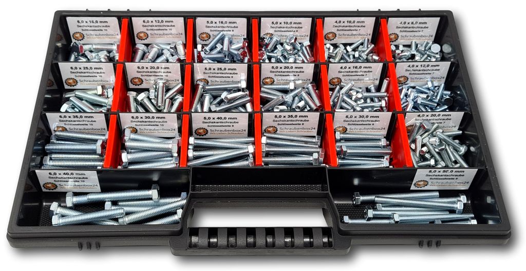 Sada šesťhranných skrutiek M4-M6 // 8 mm - 50 mm, 350 Obrázok produktu 