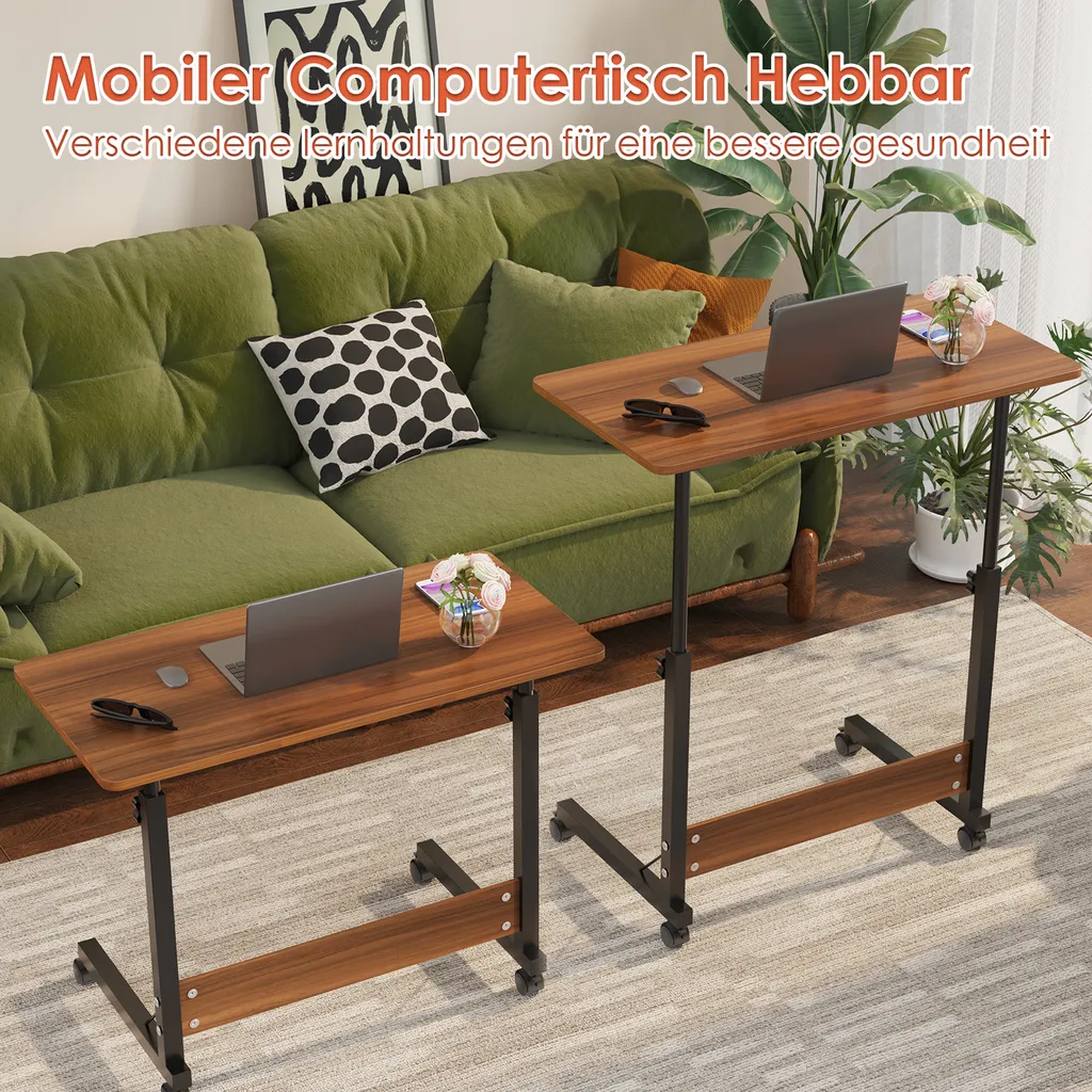 Table ordinateur réglable pour éviter le mal de dos - Bureau mobile 80cm