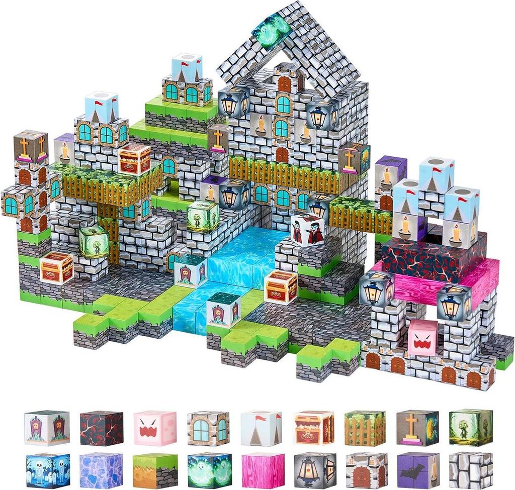 Magnetische Bausteine 100 Stück Friedhofszombies-Set STEM Montessori Sensorisches Spielzeug