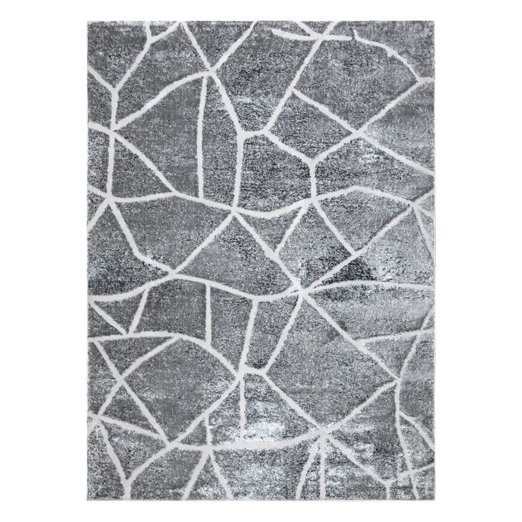 Tapis MEFE Gris à Double Molleton - Texture Marbre et Relief 3D