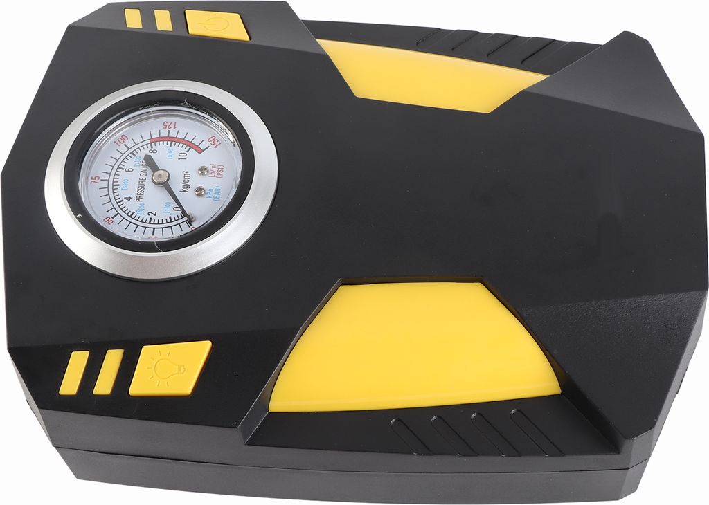 Reifenfüller Tragbarer Luftkompressor Wiederaufladbare Batteriebetriebene Reifenpumpe mit 3 Düsen 12V Auto Elektrische Luftpumpe mit LED Licht f...