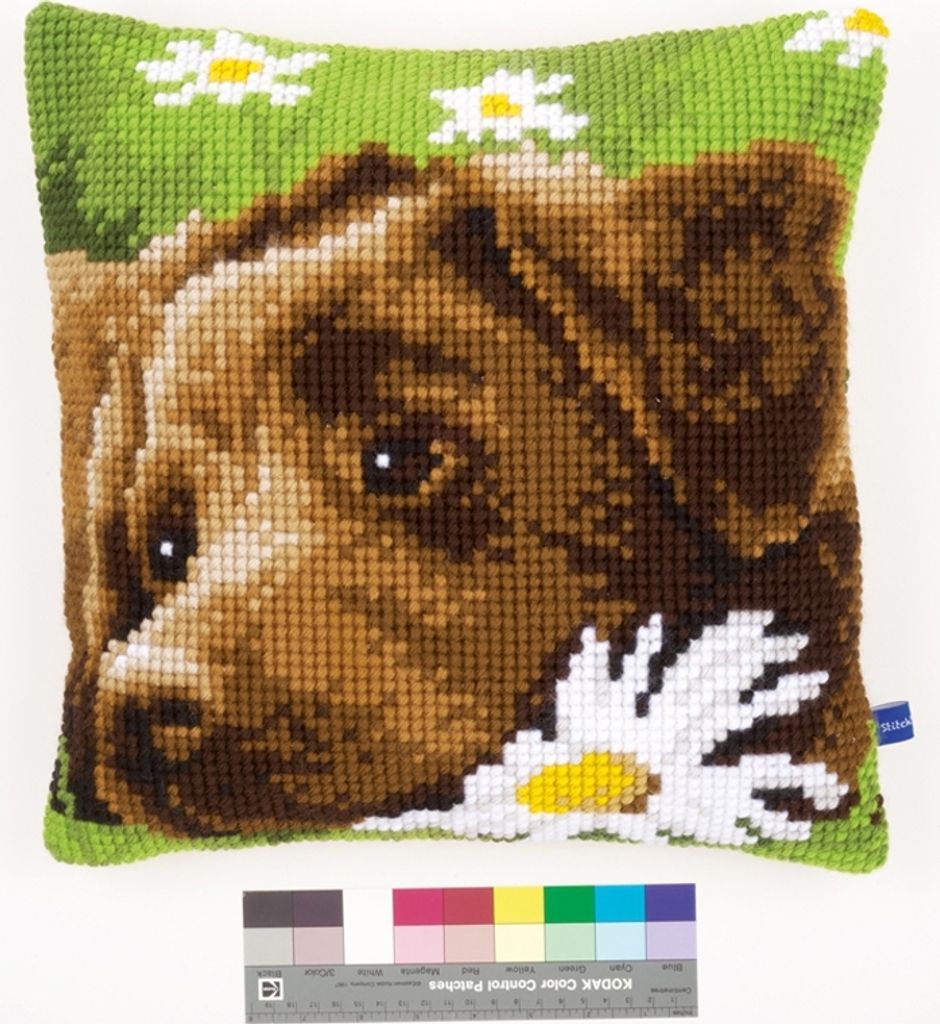 Vervaco Kreuzstichkissen PN-0153855 Brauner Labrador