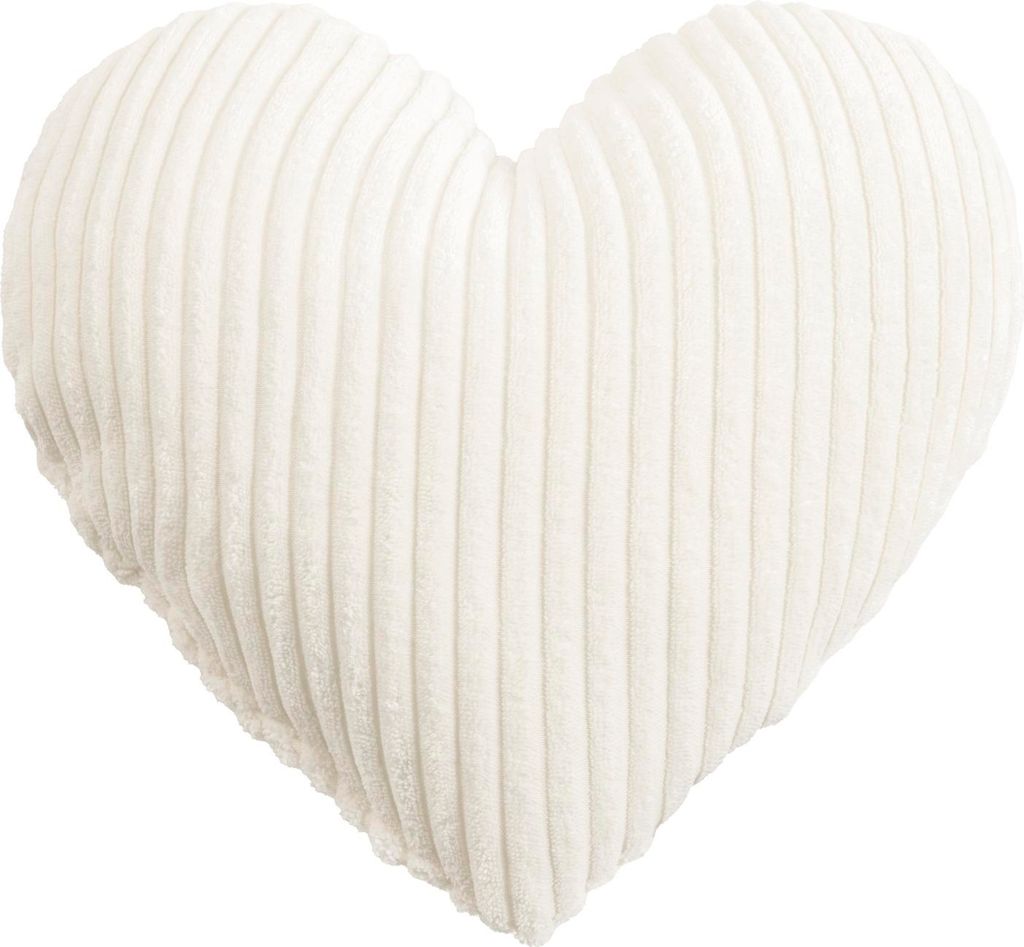 MAGMA Heimtex - Herzkissen - SHARA - elfenbein - Rund - 32 cm