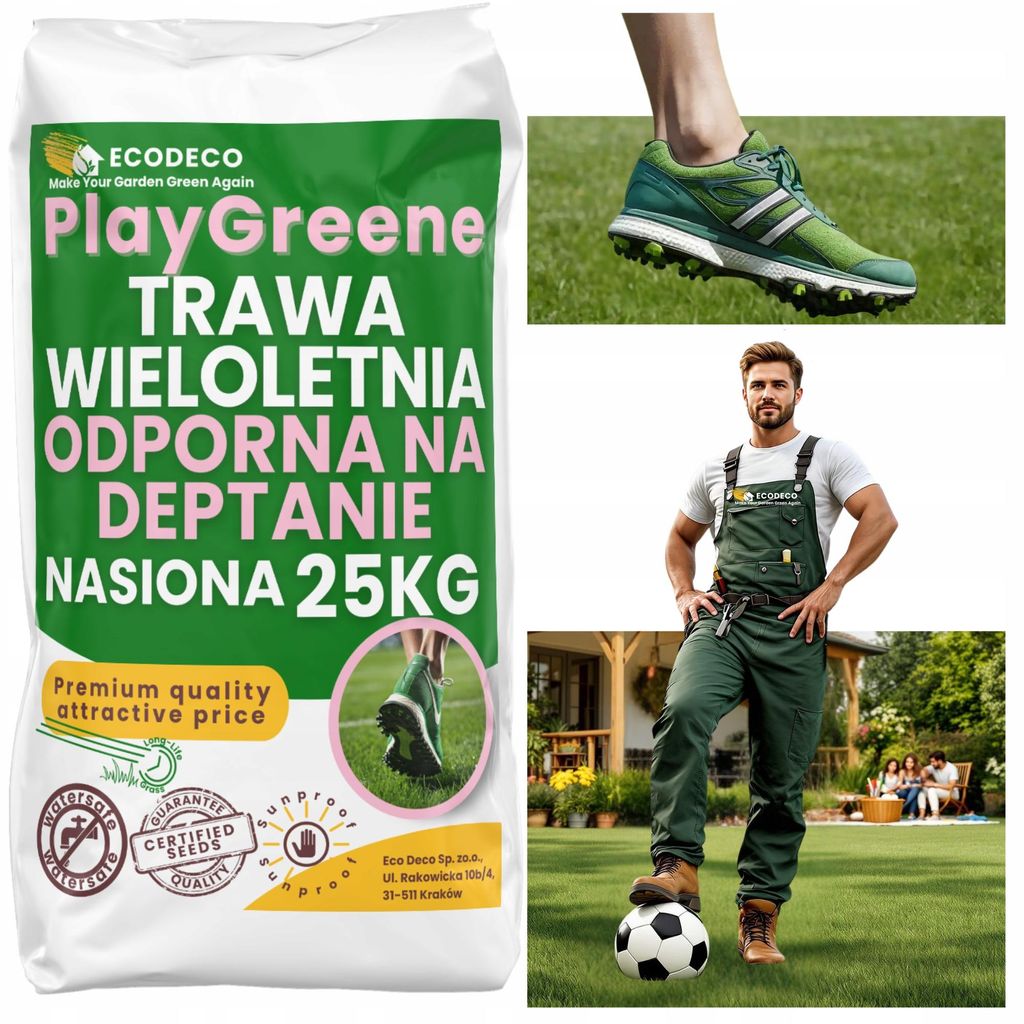 EcoDeco – uniwersalne nasiona trawy, mieszanka odporna na Zdjęcie produktu 