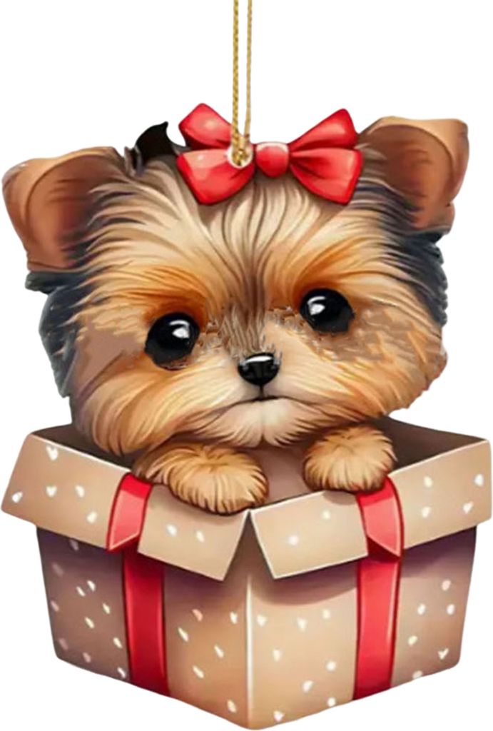 Auto-Anhänger aus Acryl, schwingender Hund, leicht, zum Aufhängen im Autospiegel, Auto-Innenausstattung, Umhängetasche, Schultasche, Dekoration,...