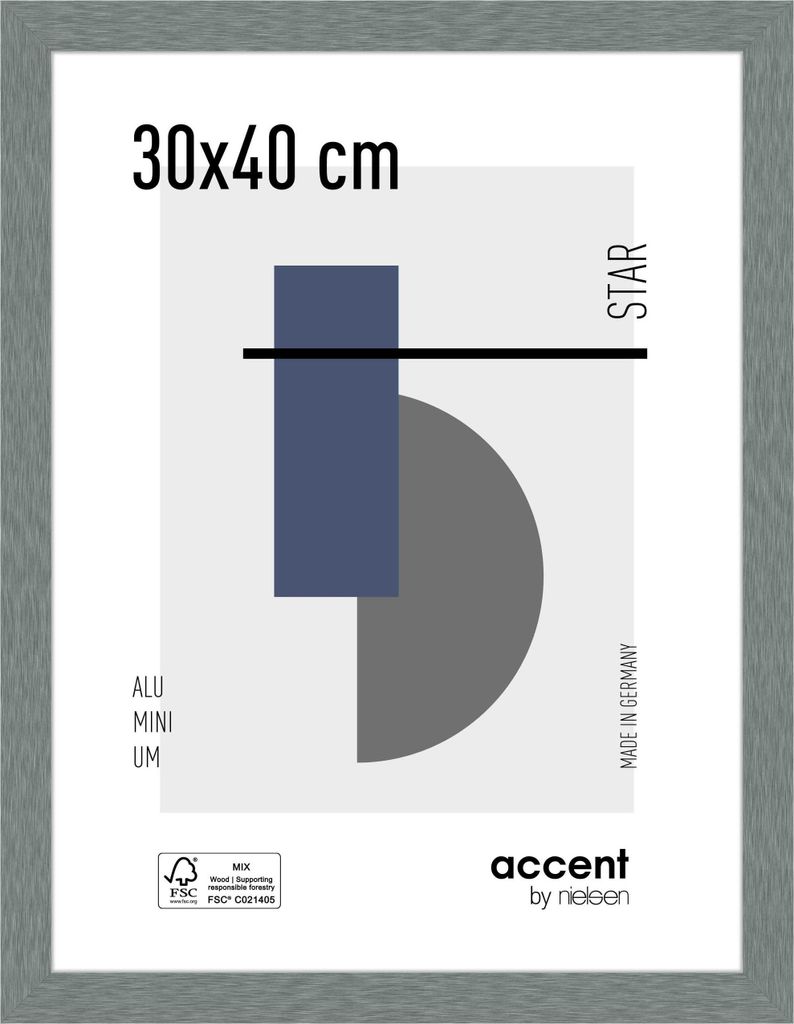 accent by nielsen Aluminium Bilderrahmen Star, 30x40 cm, Produktbild 