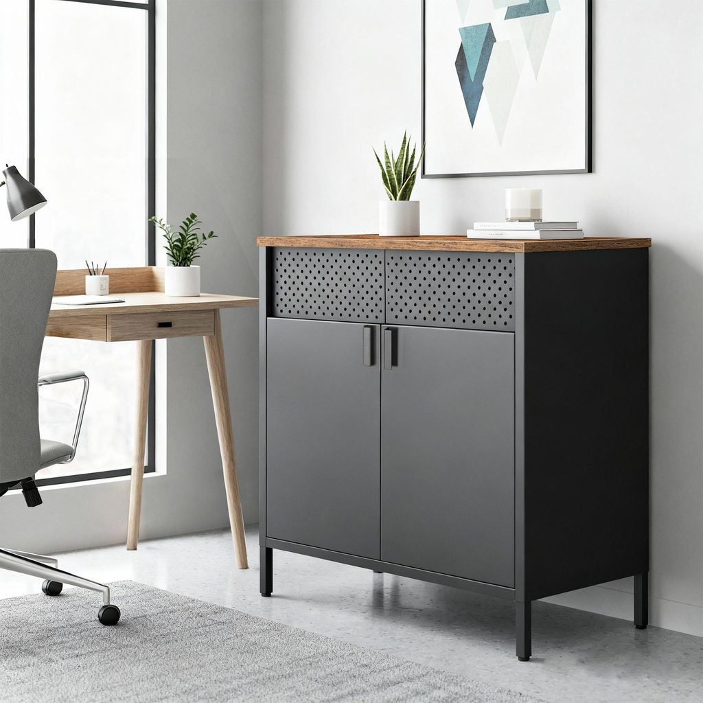 SONGMICS Armadio da cucina, ripiano regolabile, 80x40x76 cm Immagine del prodotto 