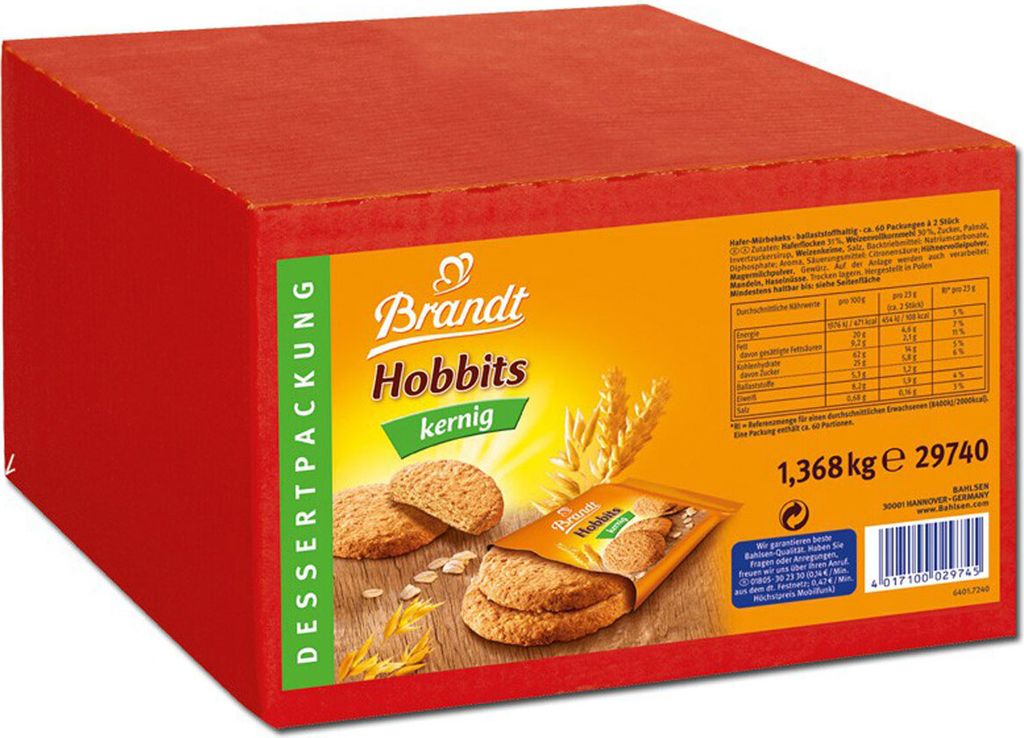 Brandt Hobbits Kernig 60 Dessertpackungen zu je 2 Produktbild 