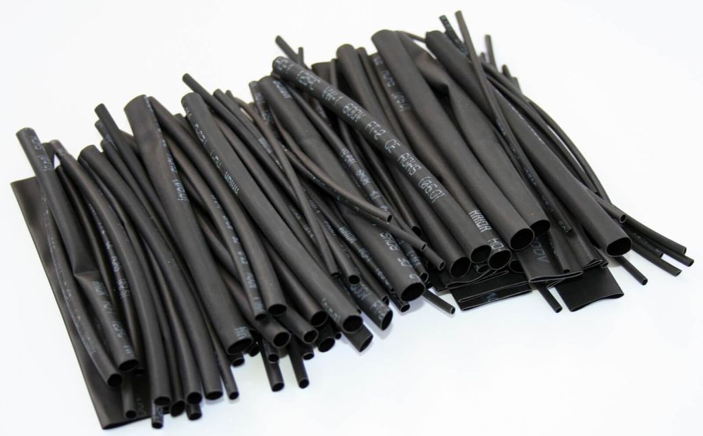 ChiliTec Schrumpfschlauch Sortiment 100 teilig schwarz lose Produktbild 