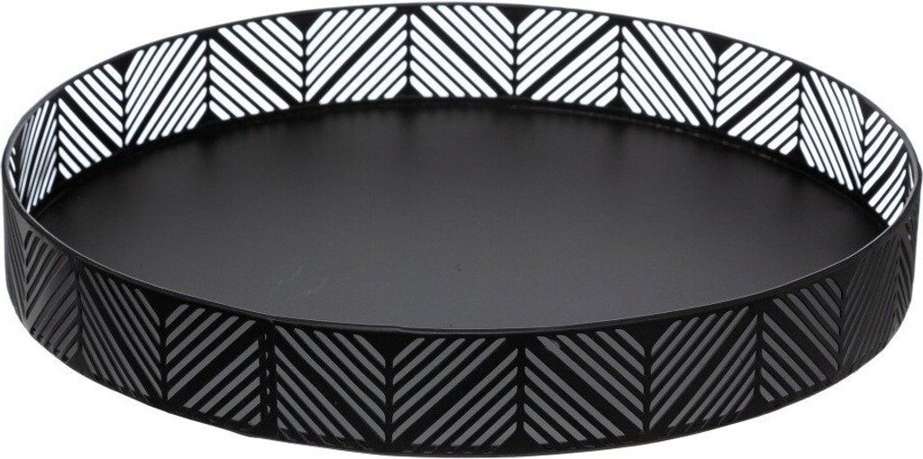 Dekorativní podnos, kuchyně, černá, Ø 30 cm Obrázek produktu 