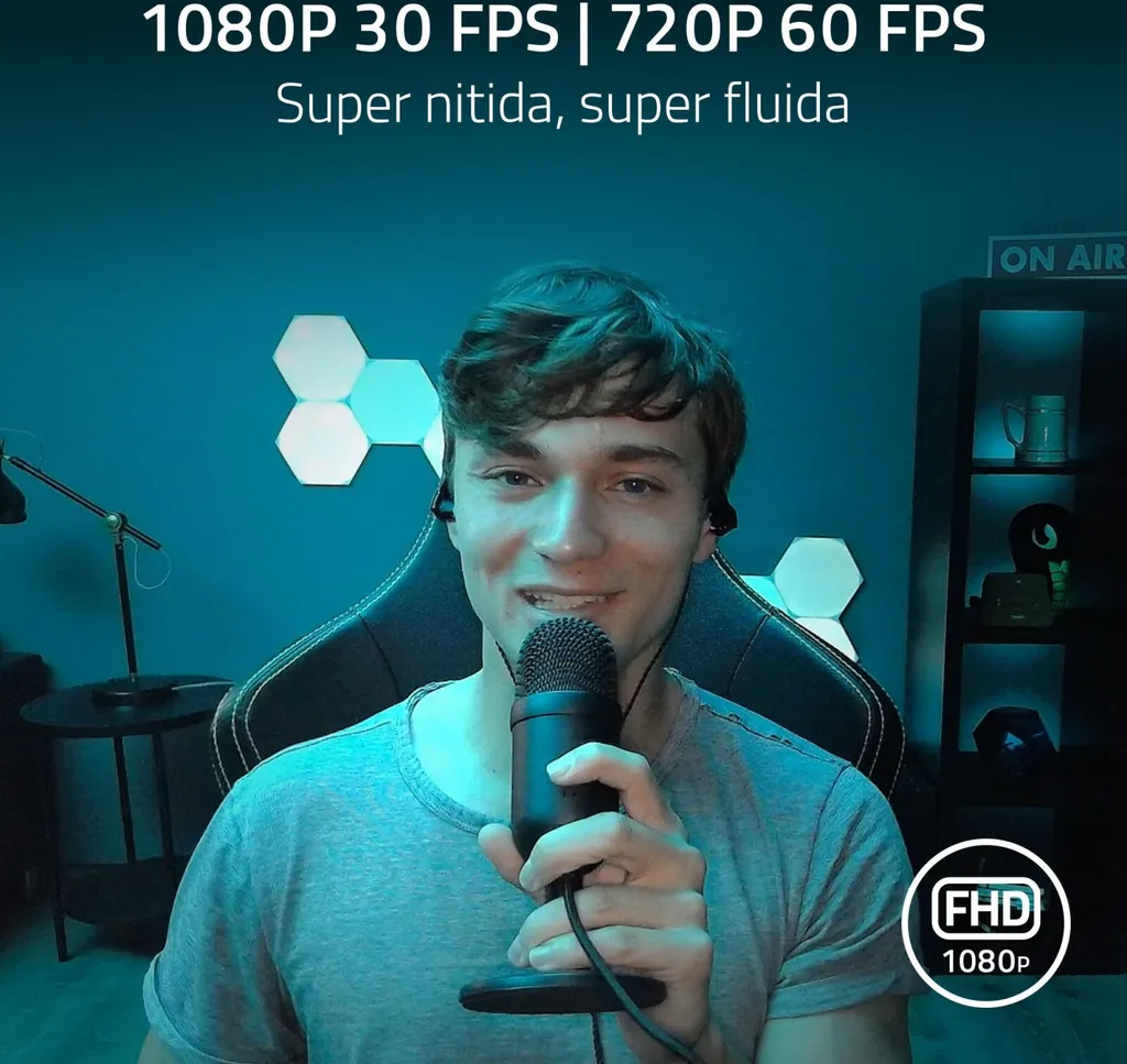 Razer Kiyo Webcam avec Ring Light Réglable pour Vidéoconférence et Jeu - 18