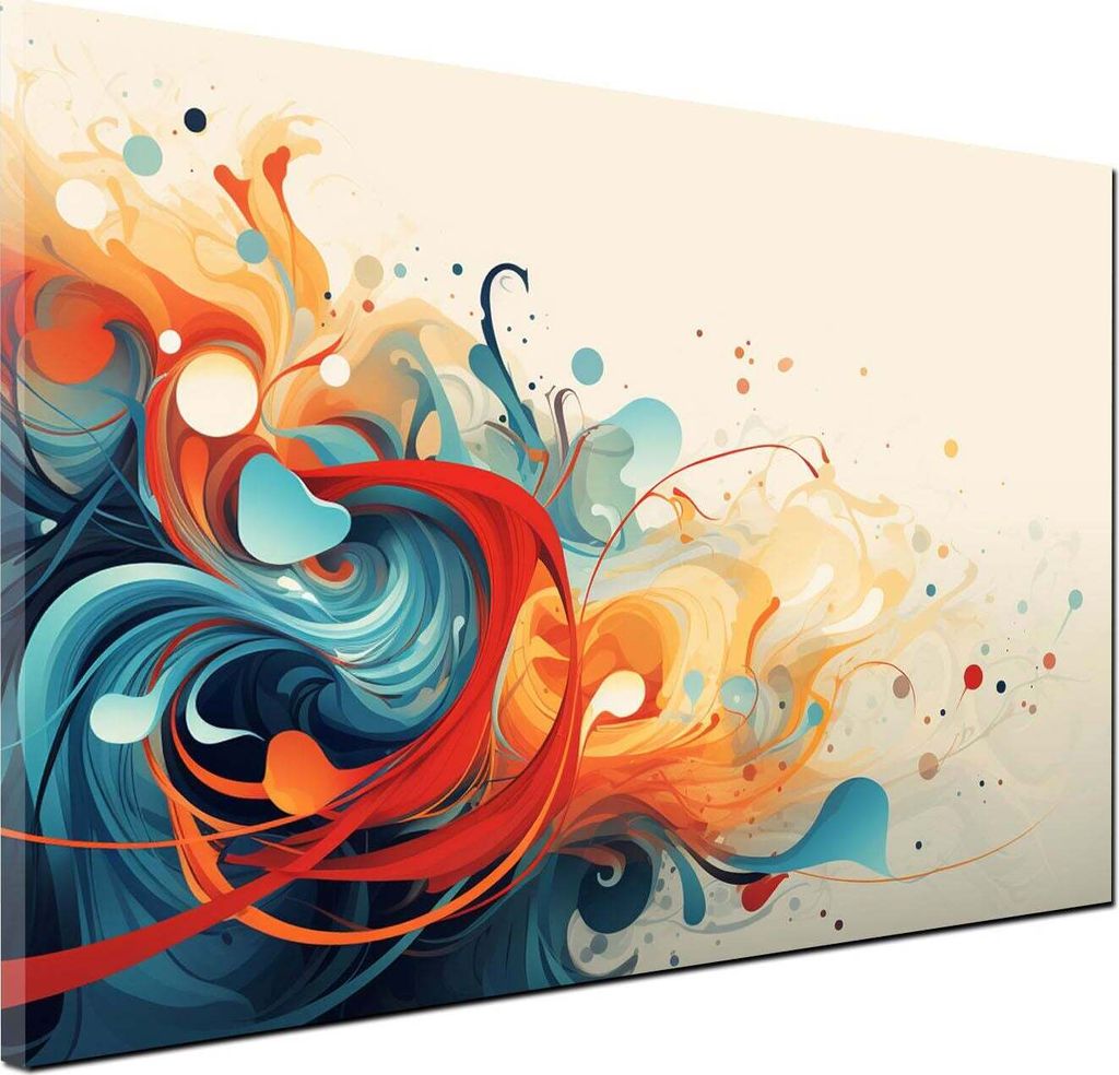 Abstract Colour Lines Wandbild Leinwandbild Kunstdruck XL Deko: 90x60x2cm