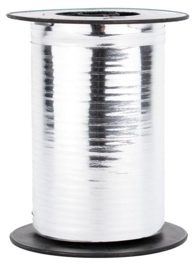 Geschenkband Polyband 5mm/250m Metallic Silber Produktbild 