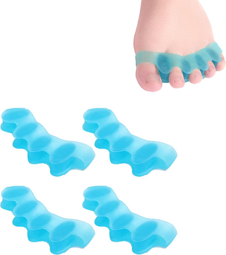 2 Paar Zehentrenner, Zehenspreizer Silikon, Fußzehen Spreizer,Pediküre Zehenkorrektur Schiene Ballenschutz