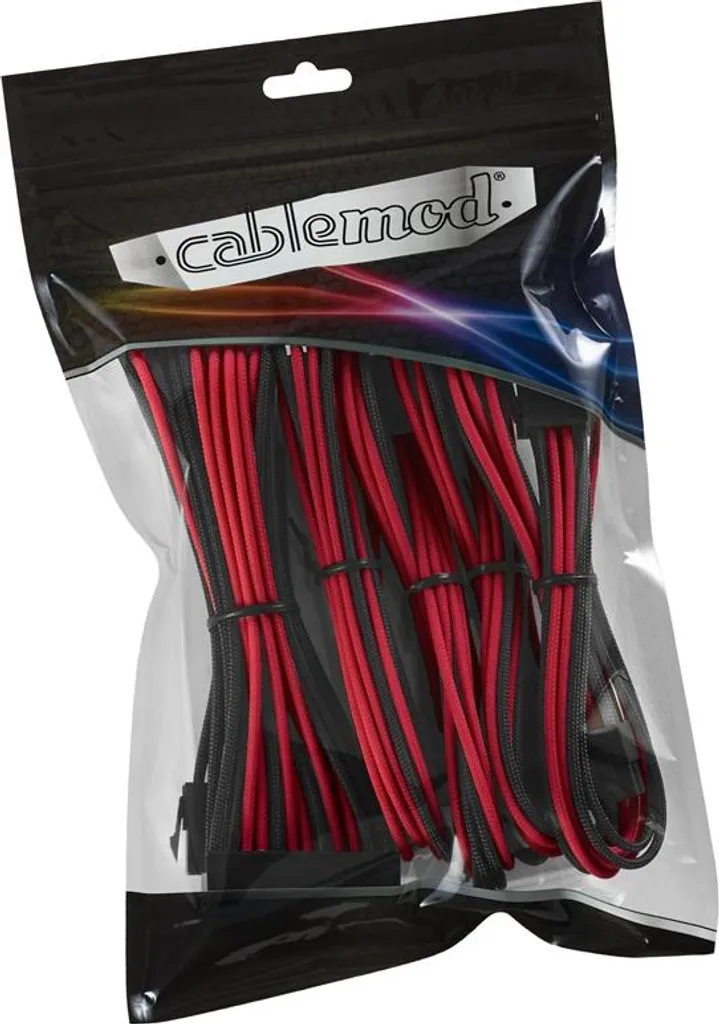 Extensions de câbles CableMod 8+6 Series Noir Rouge pour Custom PC Modding